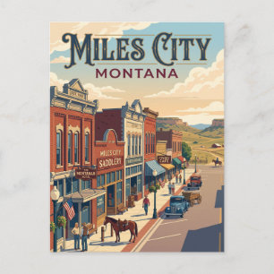 Miles City, Montana Postkarte