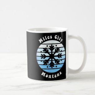 Miles City Montana Schneeflocke Weihnachten Winter Kaffeetasse