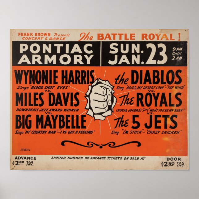 Miles Davis Battle Royal Poster (Vorne)