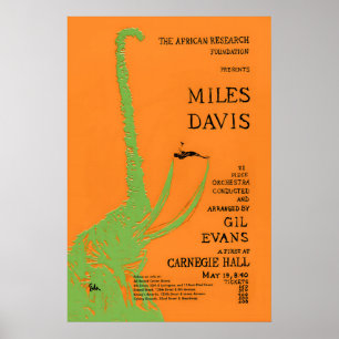 Miles Davis - Gil Evans Jazzplakat - In Carnegie Poster