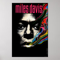 Miles Davis Jazz Illustriert Poster