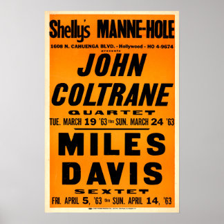 Miles Davis / John Coltrane Vintage-Jazzposter Poster