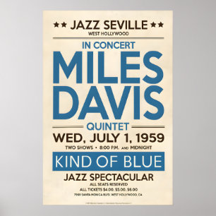 Miles Davis Live in Hollywood, Originaldruck Poster