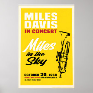 Miles Davis Live in San Francisco, Originaldruck Poster