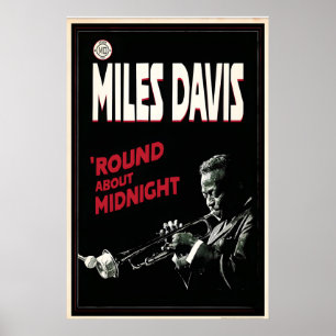 Miles Davis 'Round About Midnight Grafik Poster