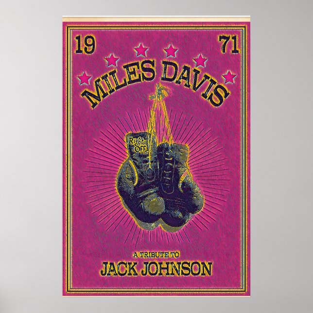 Miles Davis Tribute an Jack Johnson, Version 2 Poster (Vorne)
