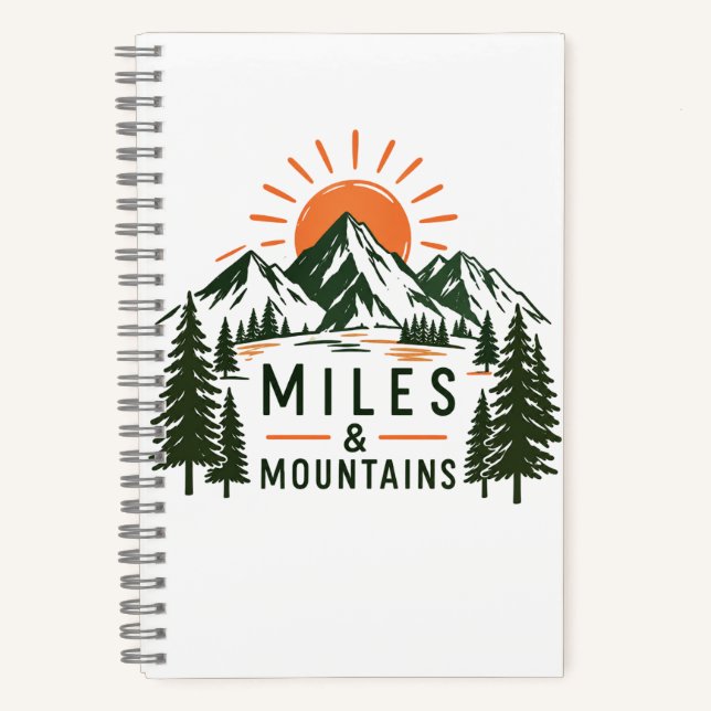Miles & Mountains Journal Notizbuch (Vorderseite)