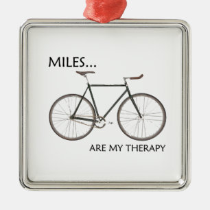 MIles sind meine Therapie Silbernes Ornament