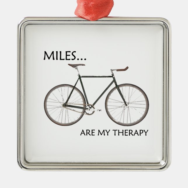 MIles sind meine Therapie Silbernes Ornament (Vorne)