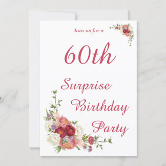 Milestone Peony Floral Geburtstagsparty Einladung