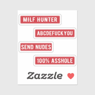 Milf Hunter Sticker Pack ( rot)