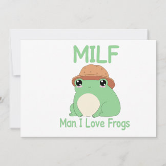 Milf Man I Liebe Frogs Funny Kawai 90s Frog Gift Einladung
