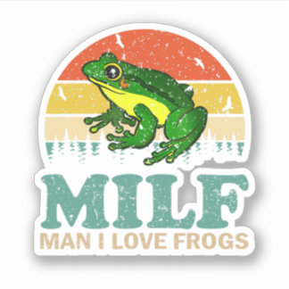 Milf Man I Liebe Frogs Funny Woman Herbstsaison L Aufkleber