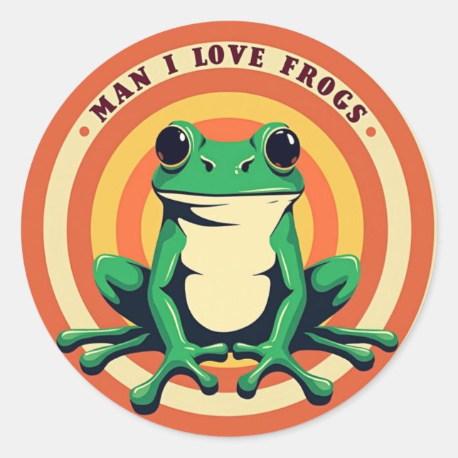MILF. Man I Liebe Frogs Runder Aufkleber (Vorderseite)