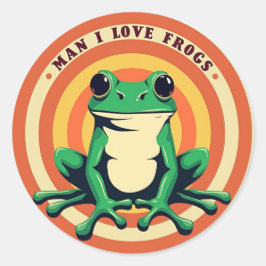 MILF. Man I Liebe Frogs Runder Aufkleber