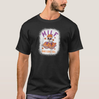 MILF Mann I Liebe Fall Funny Skelettin Pumpkin Her T-Shirt