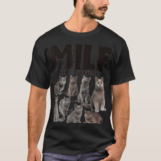 MILF Mann I Liebe Felines Chartreux Cat Lover T-Shirt