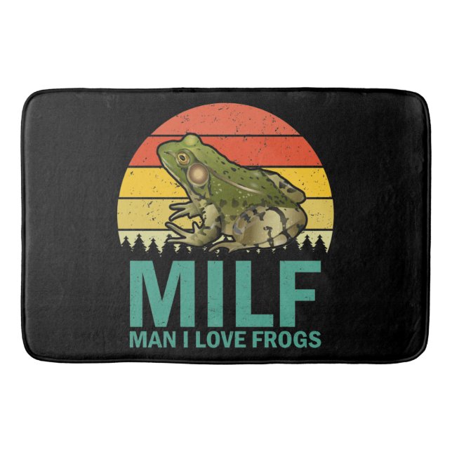 MILF Mann I Liebe Frösche Bath Mat Badematte (Vorderseite)