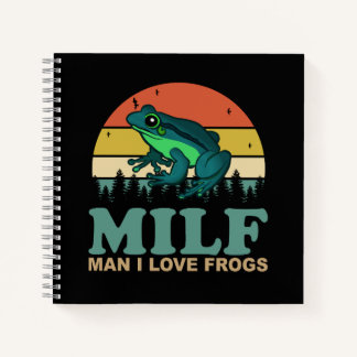 MILF Mann I Liebe Frösche Funny Amphibien Frosch L Notizbuch