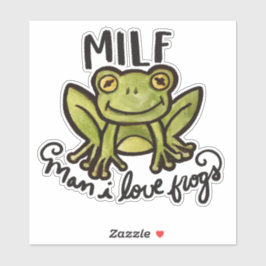MILF Mann I Liebe Frösche lustige Froschfrösche Sp Aufkleber