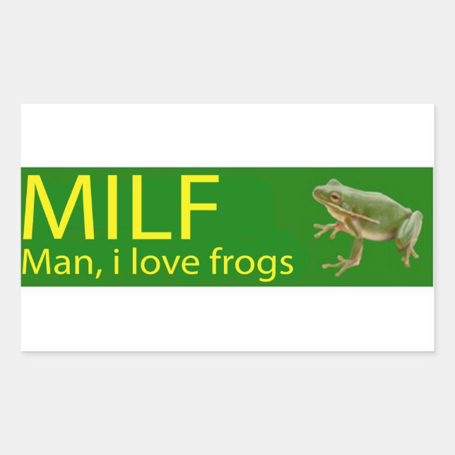 MILF Mann, I Liebe Frösche Stickers Bestes Geschen (Vorderseite)