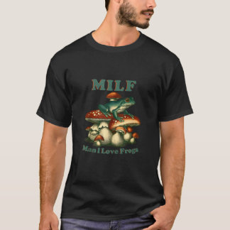 MILF Mann I Liebe Frösche Vintage Retro Frosch und T-Shirt