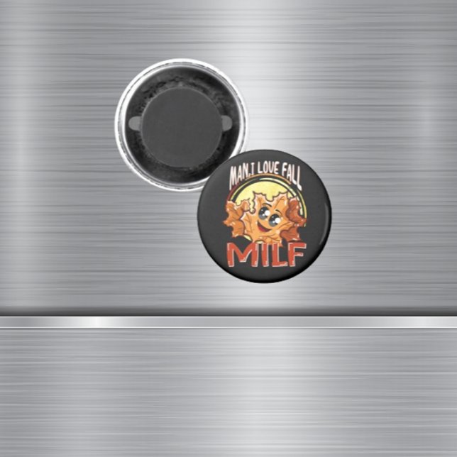Milf, Mann I Liebe Herbst, Herbsturlaub Spaß Magnet (Von Creator hochgeladen)