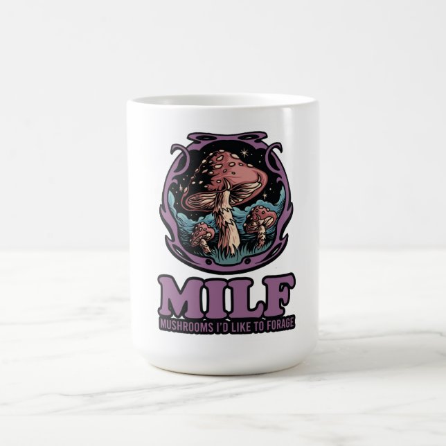 Milf Pilze, die ich gerne fressen möchte, lustiges Kaffeetasse (Mittel)