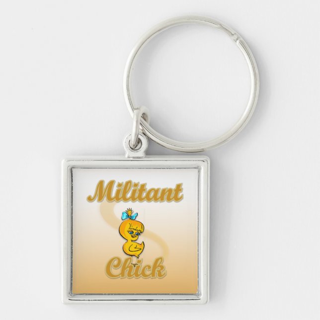Militant Chick Schlüsselanhänger (Vorne)