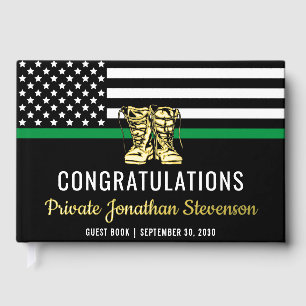 Militär-Abschluss Thin Green Line Flagge Armee Gästebuch