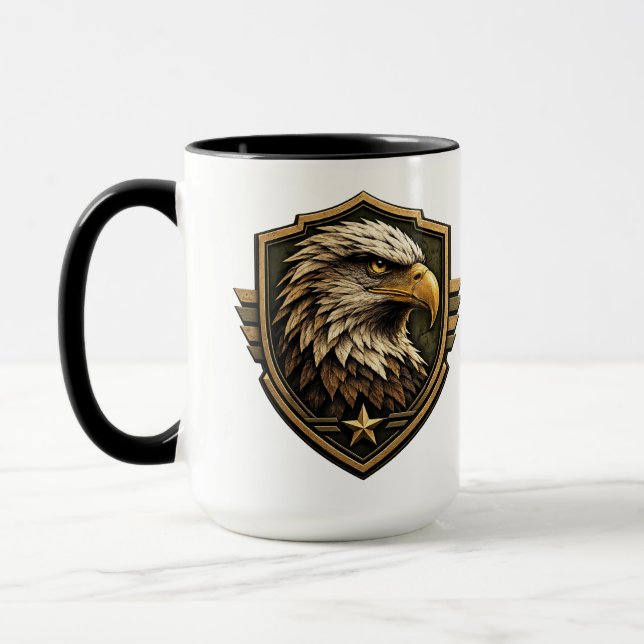 Militär-Adler-Wappen-Emblem Tasse (Links)