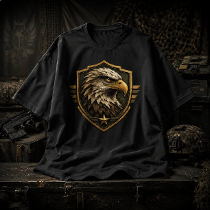 Militär-Adler-Wappen-Emblem Tri-Blend Shirt