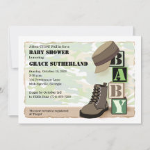 Militär-Baby-Shower-Einladung