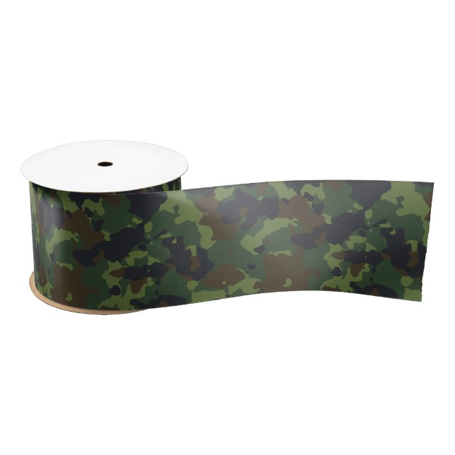Militär Brown der Camouflage Green Camouflage Satinband (Spule)