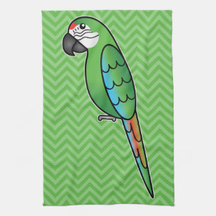 Militär Cartoon Ara Papagei Vogel Handtuch