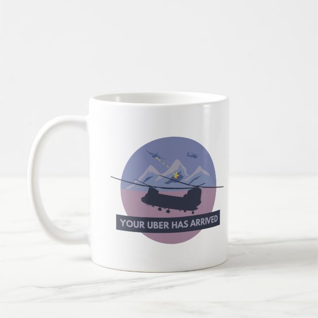 Militär CH-47 Chinook Helicopter Evac Kaffeetasse (Links)