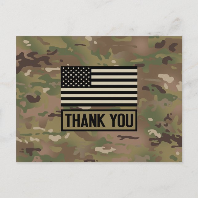 Militär - Danke Postkarte (Vorderseite)