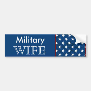 Militär-EHEFRAU patriotischer Familien-Stolz Autoaufkleber