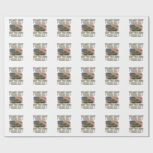 Militär-Erinnerungspanzer patriotisches Hemd Desig Geschenkpapier
