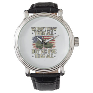 Militär-Erinnerungspanzer Patriotisches-Shirt-Desi Armbanduhr