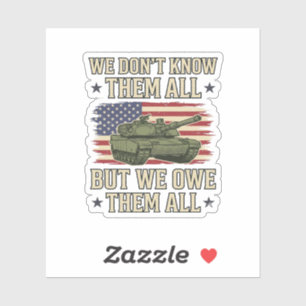 Militär-Erinnerungspanzer Patriotisches Shirt-Desi Aufkleber