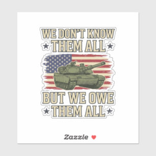 Militär-Erinnerungspanzer Patriotisches Shirt-Desi Aufkleber