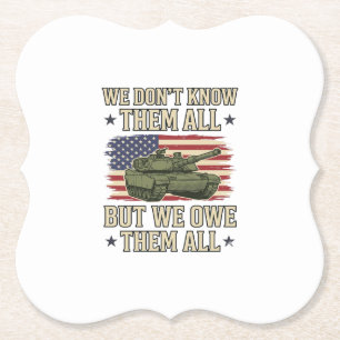 Militär-Erinnerungspanzer Patriotisches Shirt-Desi Untersetzer
