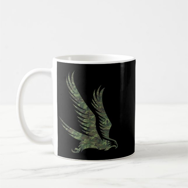 Militär-Goshawk-Tarnmuster-Raptor-Veteran Kaffeetasse (Links)