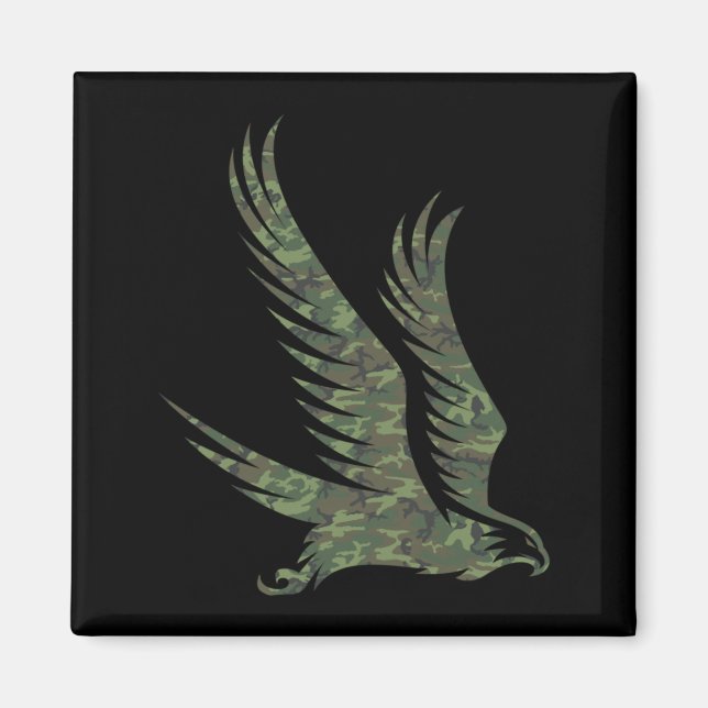 Militär-Goshawk-Tarnmuster-Raptor-Veteran Magnet (Vorne)