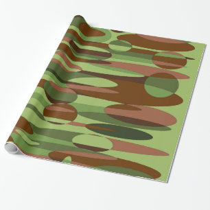 Militär Green und Brown Geschenkpapier
