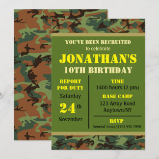 Militär jedes Lebensjahrs Einladung