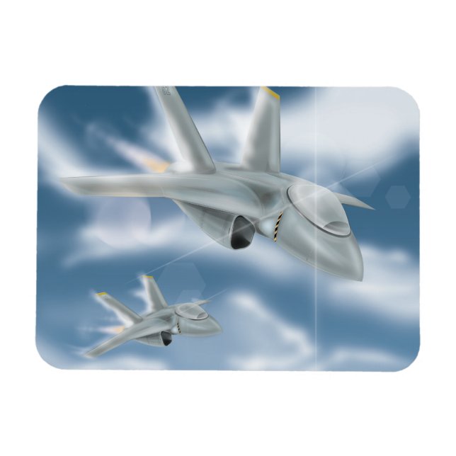 Militär-Jet-Flugzeug Magnet (Horizontal)