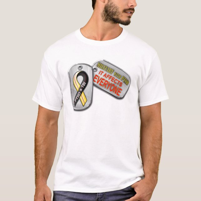 Militär mit PTSD Logo T-Shirt (Vorderseite)