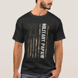 Militär-Papaw US-Flagge Papaw eines Soldaten Papaw T-Shirt